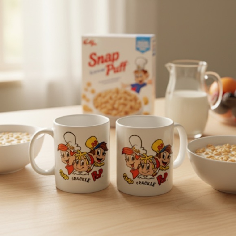 VTG ! 2001 Kellogg’s Rice Krispie Coffee Mugs